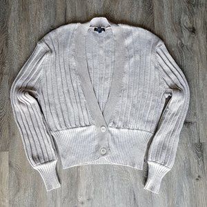 Dynamite ribbed oatmeal crop cardigan